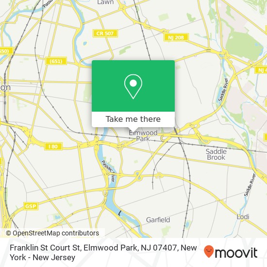 Franklin St Court St, Elmwood Park, NJ 07407 map