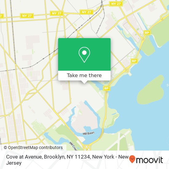 Mapa de Cove at Avenue, Brooklyn, NY 11234