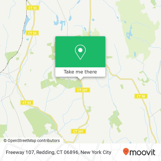 Freeway 107, Redding, CT 06896 map