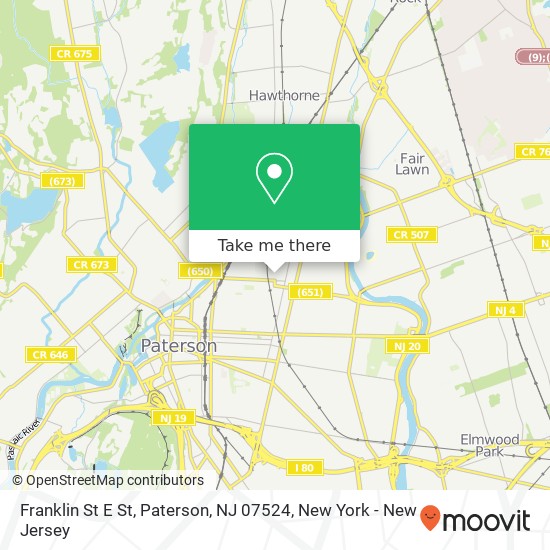 Franklin St E St, Paterson, NJ 07524 map
