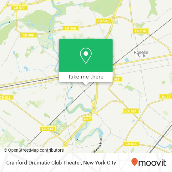 Cranford Dramatic Club Theater map
