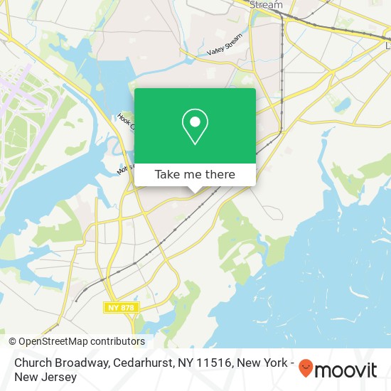 Mapa de Church Broadway, Cedarhurst, NY 11516