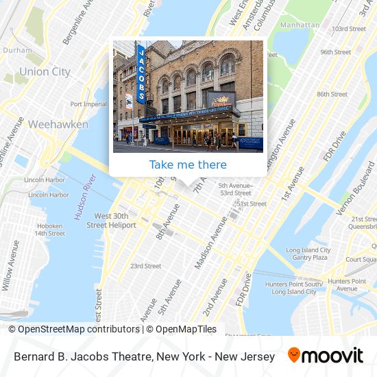 Bernard B. Jacobs Theatre map
