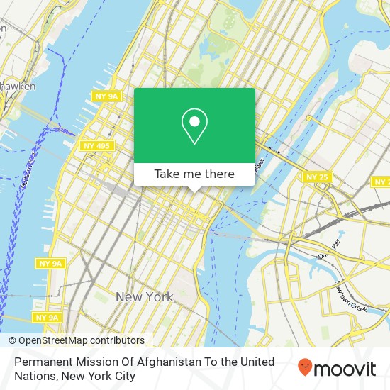 Mapa de Permanent Mission Of Afghanistan To the United Nations