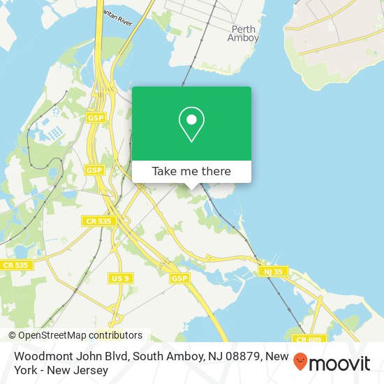 Mapa de Woodmont John Blvd, South Amboy, NJ 08879
