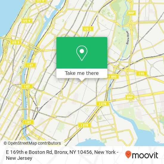 E 169th e Boston Rd, Bronx, NY 10456 map