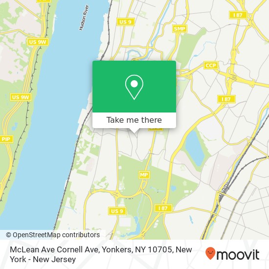 Mapa de McLean Ave Cornell Ave, Yonkers, NY 10705