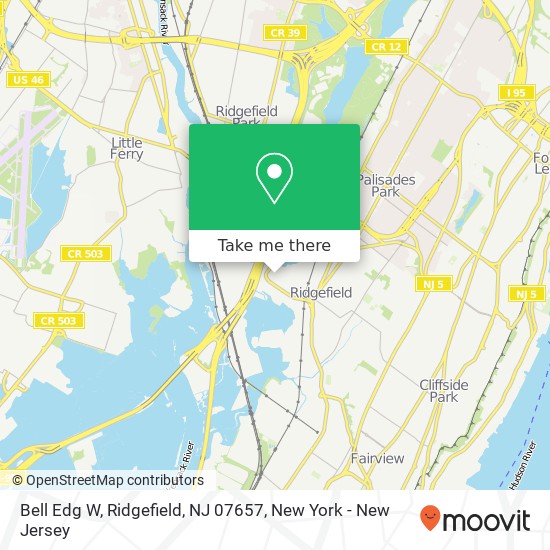 Mapa de Bell Edg W, Ridgefield, NJ 07657