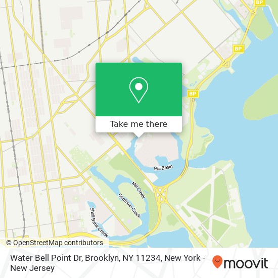 Mapa de Water Bell Point Dr, Brooklyn, NY 11234