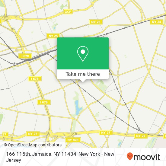 Mapa de 166 115th, Jamaica, NY 11434