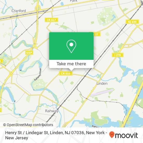 Mapa de Henry St / Lindegar St, Linden, NJ 07036