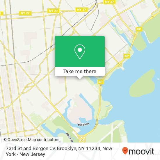 Mapa de 73rd St and Bergen Cv, Brooklyn, NY 11234