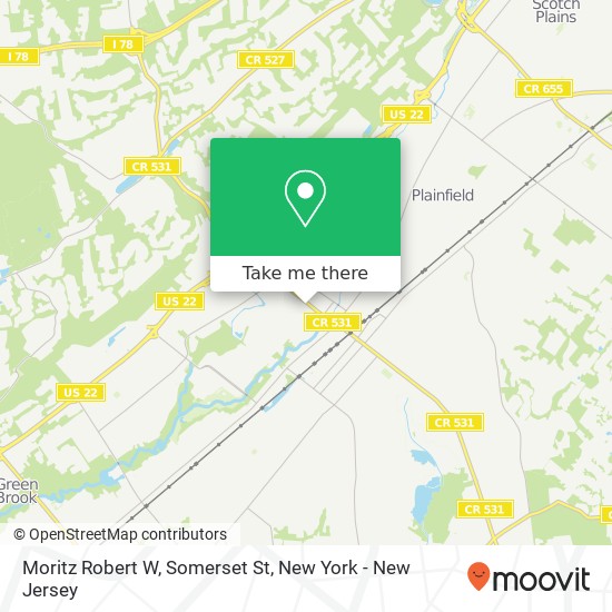 Moritz Robert W, Somerset St map