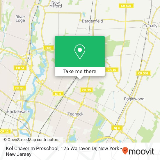 Mapa de Kol Chaverim Preschool, 126 Walraven Dr