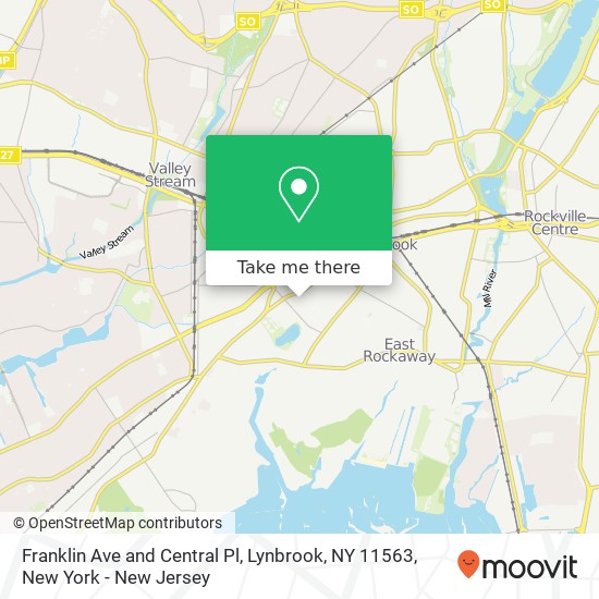 Mapa de Franklin Ave and Central Pl, Lynbrook, NY 11563