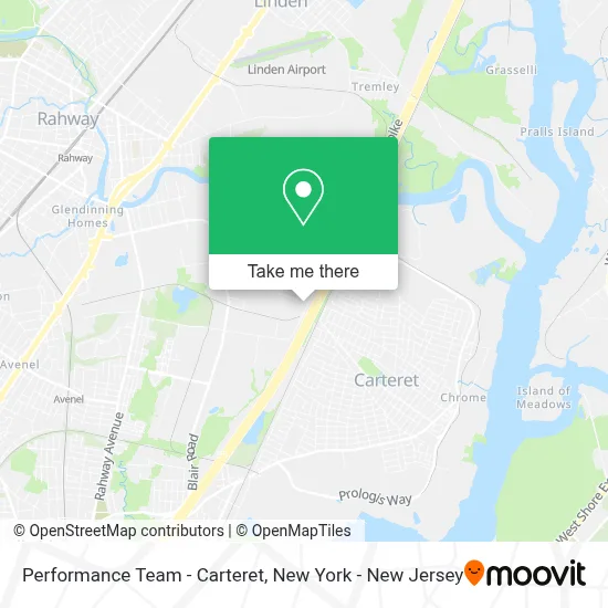 Performance Team - Carteret map