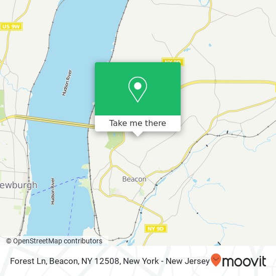 Mapa de Forest Ln, Beacon, NY 12508