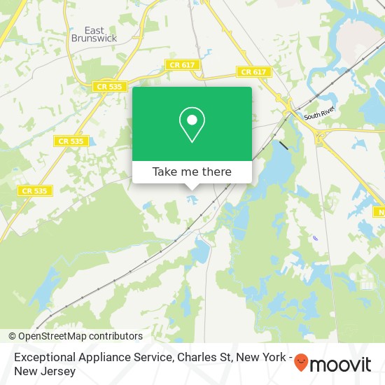 Mapa de Exceptional Appliance Service, Charles St