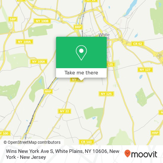 Wins New York Ave S, White Plains, NY 10606 map