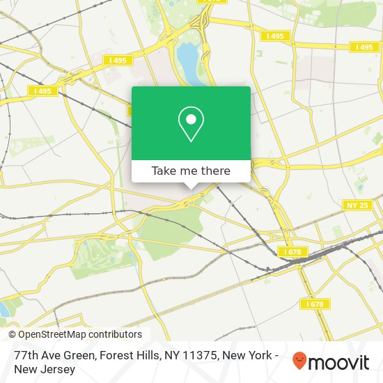 Mapa de 77th Ave Green, Forest Hills, NY 11375