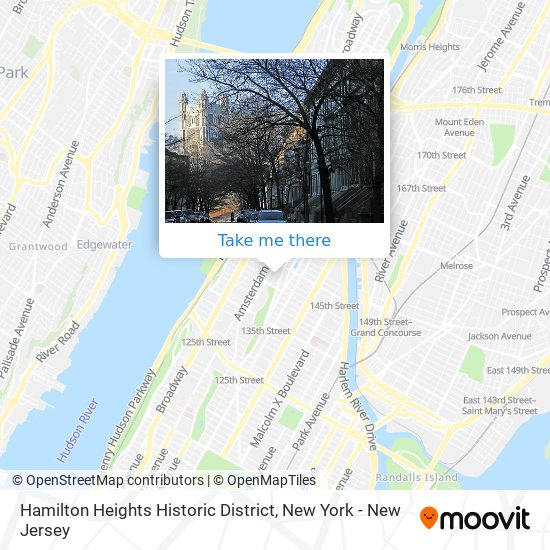 Hamilton Heights Historic District map