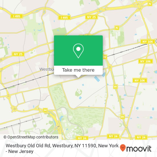 Mapa de Westbury Old Old Rd, Westbury, NY 11590