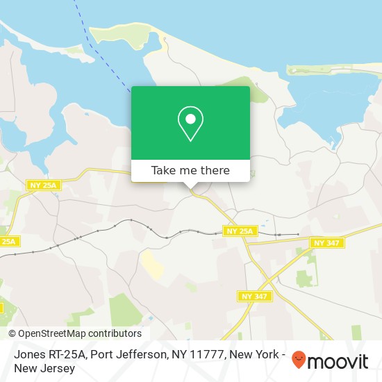 Mapa de Jones RT-25A, Port Jefferson, NY 11777