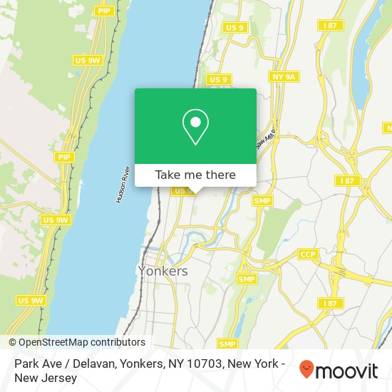 Mapa de Park Ave / Delavan, Yonkers, NY 10703