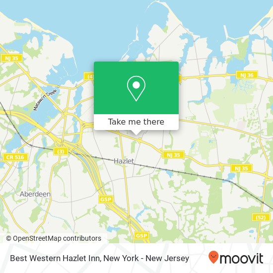 Mapa de Best Western Hazlet Inn