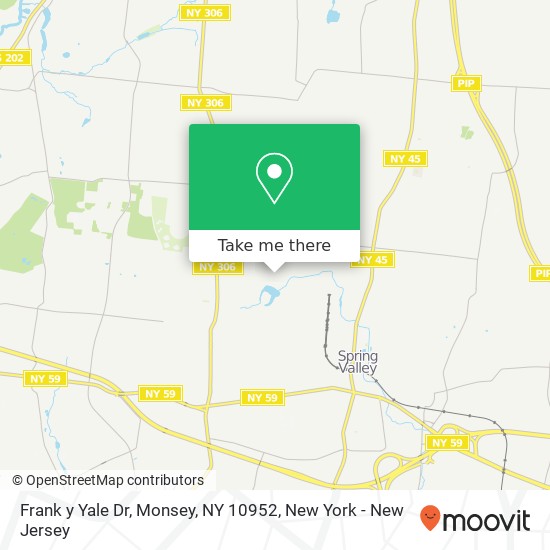 Mapa de Frank y Yale Dr, Monsey, NY 10952