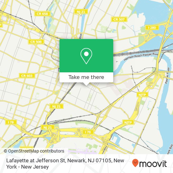 Lafayette at Jefferson St, Newark, NJ 07105 map