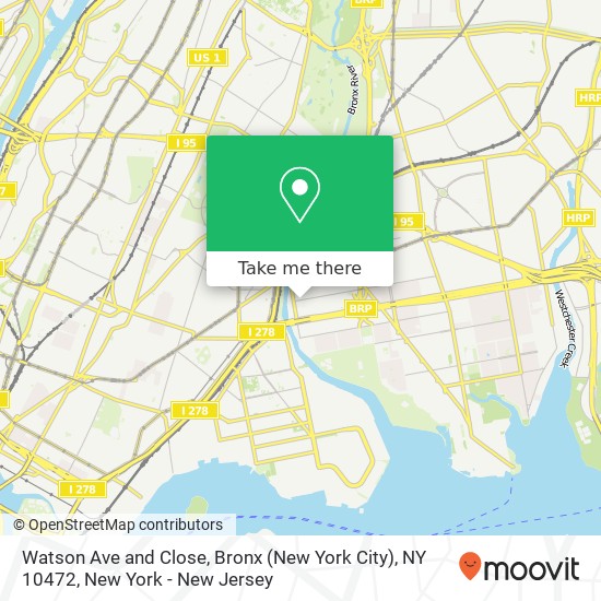 Mapa de Watson Ave and Close, Bronx (New York City), NY 10472
