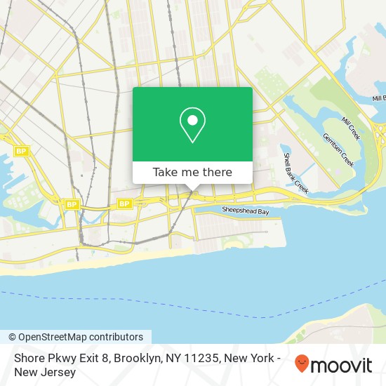Shore Pkwy Exit 8, Brooklyn, NY 11235 map