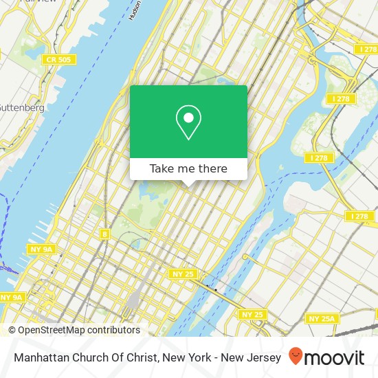 Mapa de Manhattan Church Of Christ