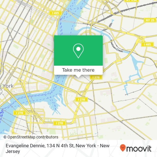 Mapa de Evangeline Dennie, 134 N 4th St