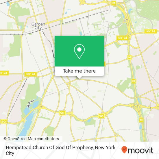 Hempstead Church Of God Of Prophecy map