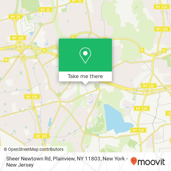 Mapa de Sheer Newtown Rd, Plainview, NY 11803