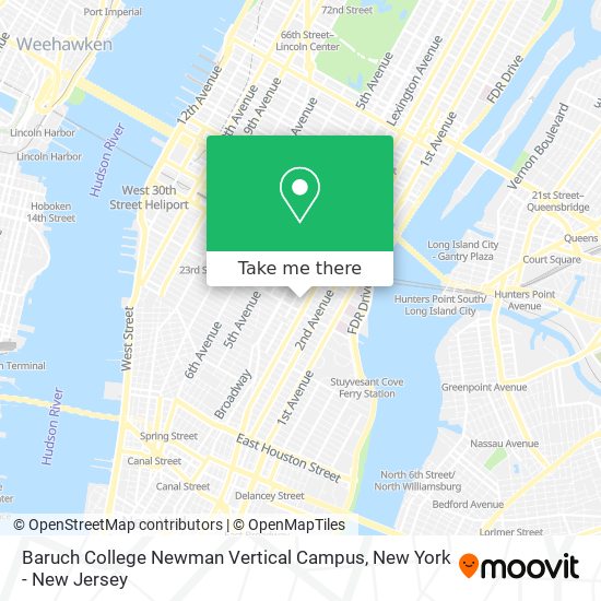 Baruch College Newman Vertical Campus map