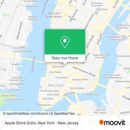 Mapa de Apple Store Soho