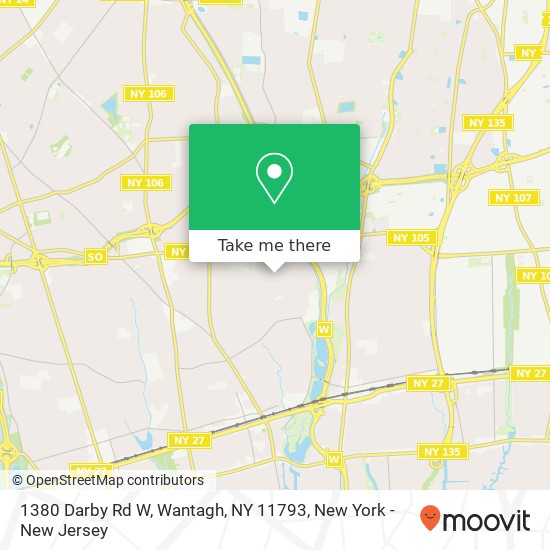 Mapa de 1380 Darby Rd W, Wantagh, NY 11793