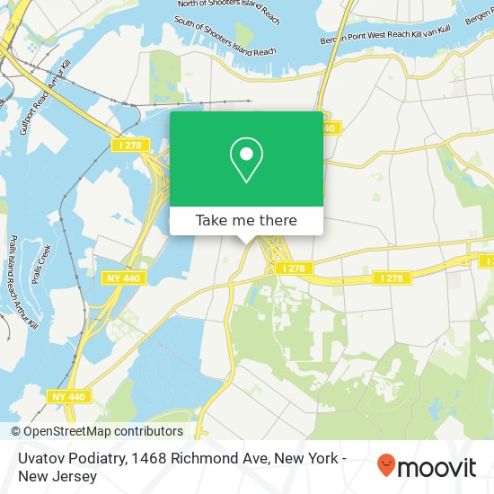 Mapa de Uvatov Podiatry, 1468 Richmond Ave