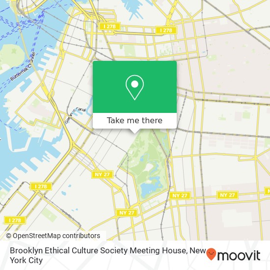 Brooklyn Ethical Culture Society Meeting House map