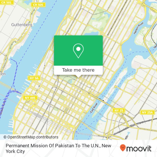 Mapa de Permanent Mission Of Pakistan To The U.N.