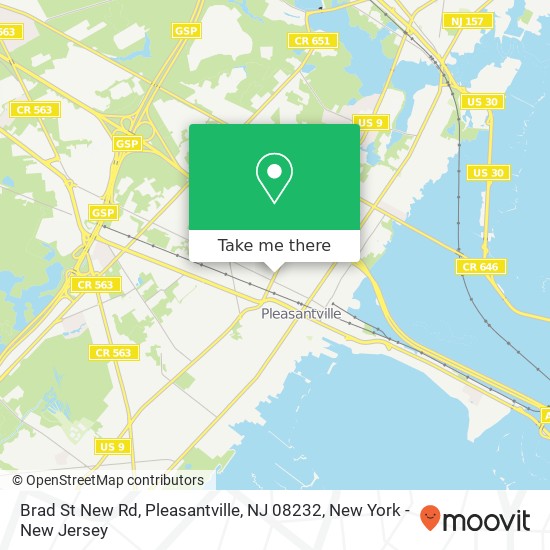 Mapa de Brad St New Rd, Pleasantville, NJ 08232
