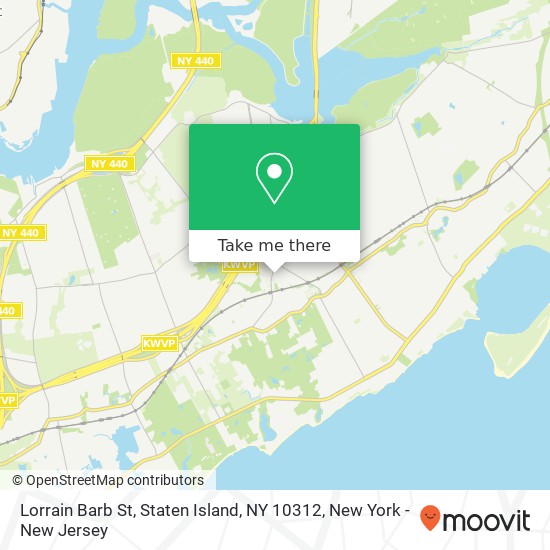 Mapa de Lorrain Barb St, Staten Island, NY 10312