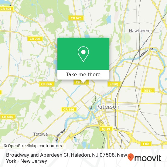 Mapa de Broadway and Aberdeen Ct, Haledon, NJ 07508