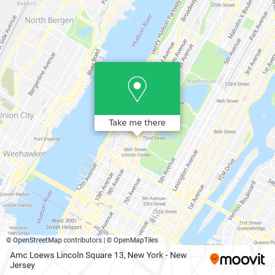 Amc Loews Lincoln Square 13 map