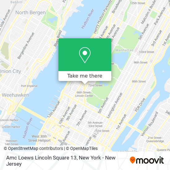 Mapa de Amc Loews Lincoln Square 13