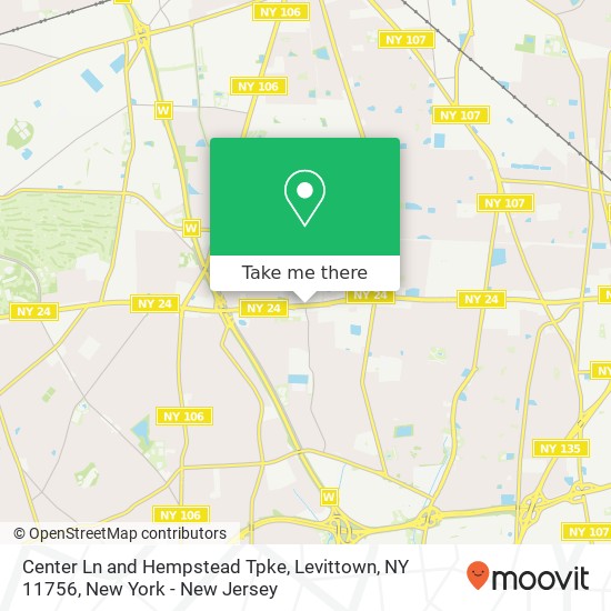 Mapa de Center Ln and Hempstead Tpke, Levittown, NY 11756