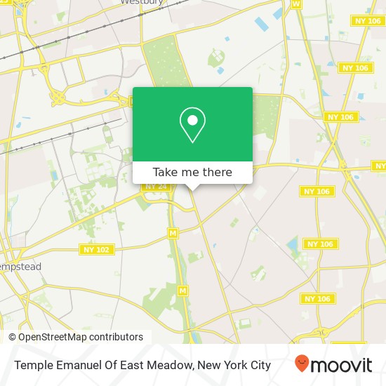 Temple Emanuel Of East Meadow map